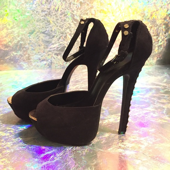 Wild Diva platform shoes with studs, size 7 - Picture 4 of 8